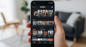 Unitv app interface on a smartphone